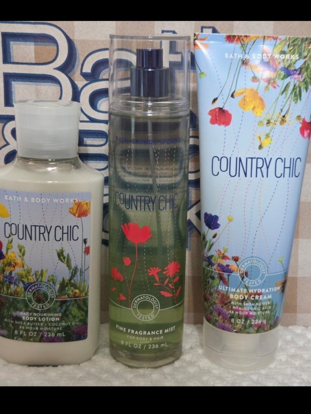 Bath and Body Works Country Chic Bundle 3PC New!